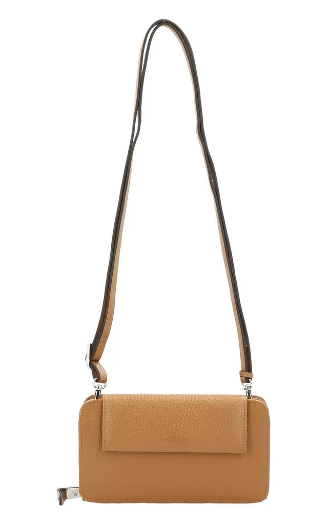 Petit sac bandoulière PICARD en cuir Cognac - Modèle Pure 1 compact