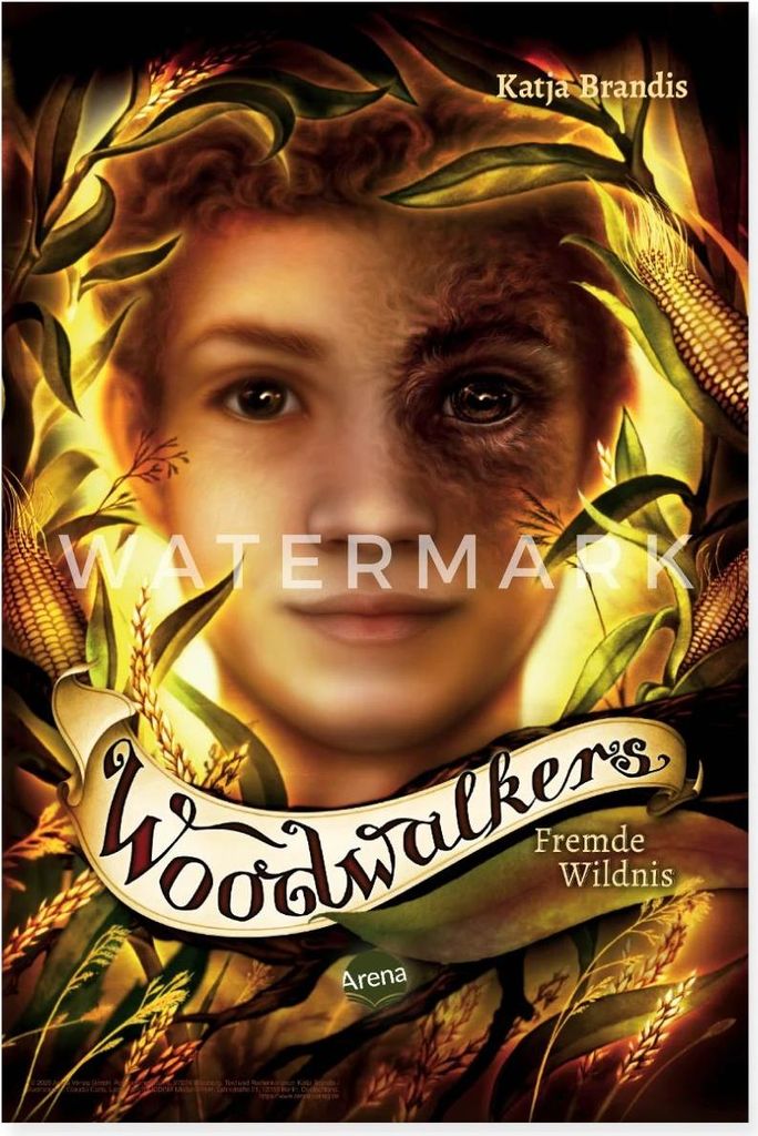 Spreadshirt Woodwalkers Fremde Wildnis Buchcover Poster 40x60 cm, One size, Weiß