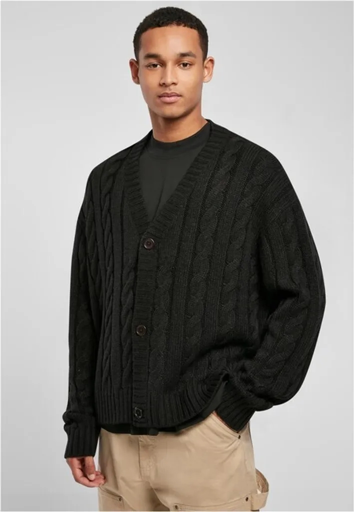 Urban Classics Cardigan Boxy Noir en Taille 5XL pour Homme Moderne