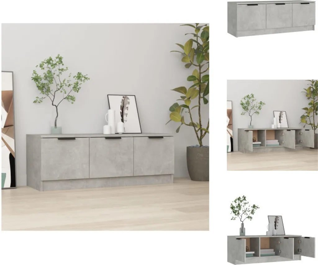 Occasione Mobile TV vidaXL Grigio Cemento 102cm - Stile Loft Subito!