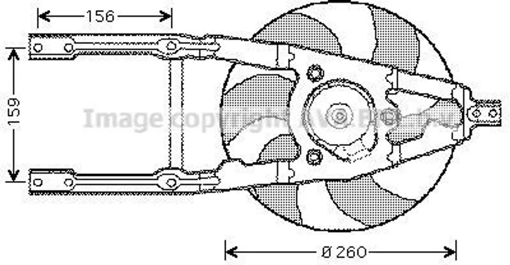 Ventilateur Radiateur FT7545 Haute Performance - Compatible OE 46540252