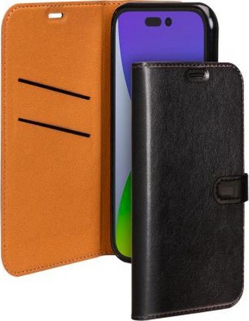 BigBen Connected, Hülle für iPhone 14 Pro Folio Wallet Verschluss mit magnetischer Zunge, Schwarz