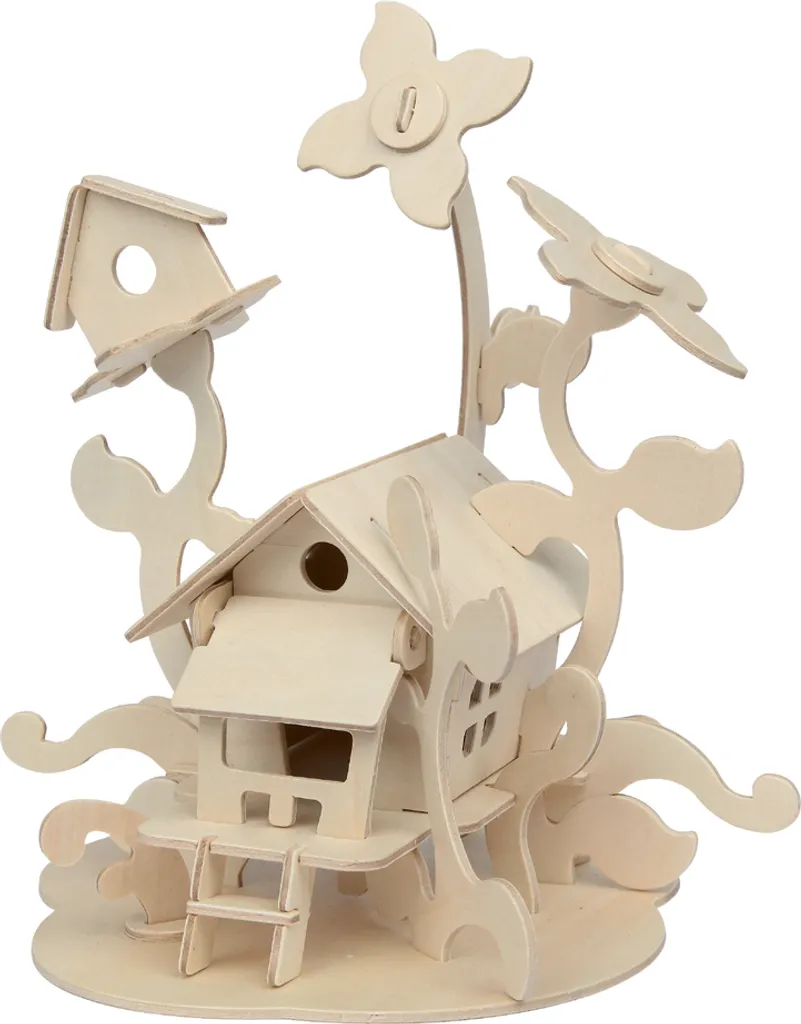Puzzle 3D Maison des Fées en bois pour enfant - Activité créative 43 pcs
