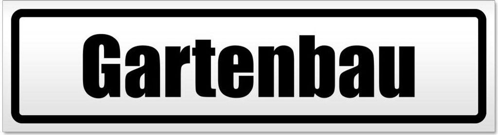 Kiwistar - Autoaufkleber - Schwarz - 60 x 16 cm - Gartenbau - Hinweis Aufkleber Sticker für Auto, Kfz, Fahrrad, PKW, LKW