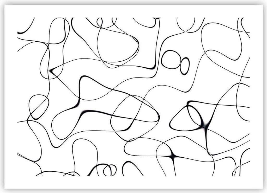 Poster - Poster ohne Rahmen - Linie nichts Muster - 70x50 cm - Wand Bild - Wanddeko - Wandbilder - Kunstposter - Wandposter - Bilder - Kunstdruck -...