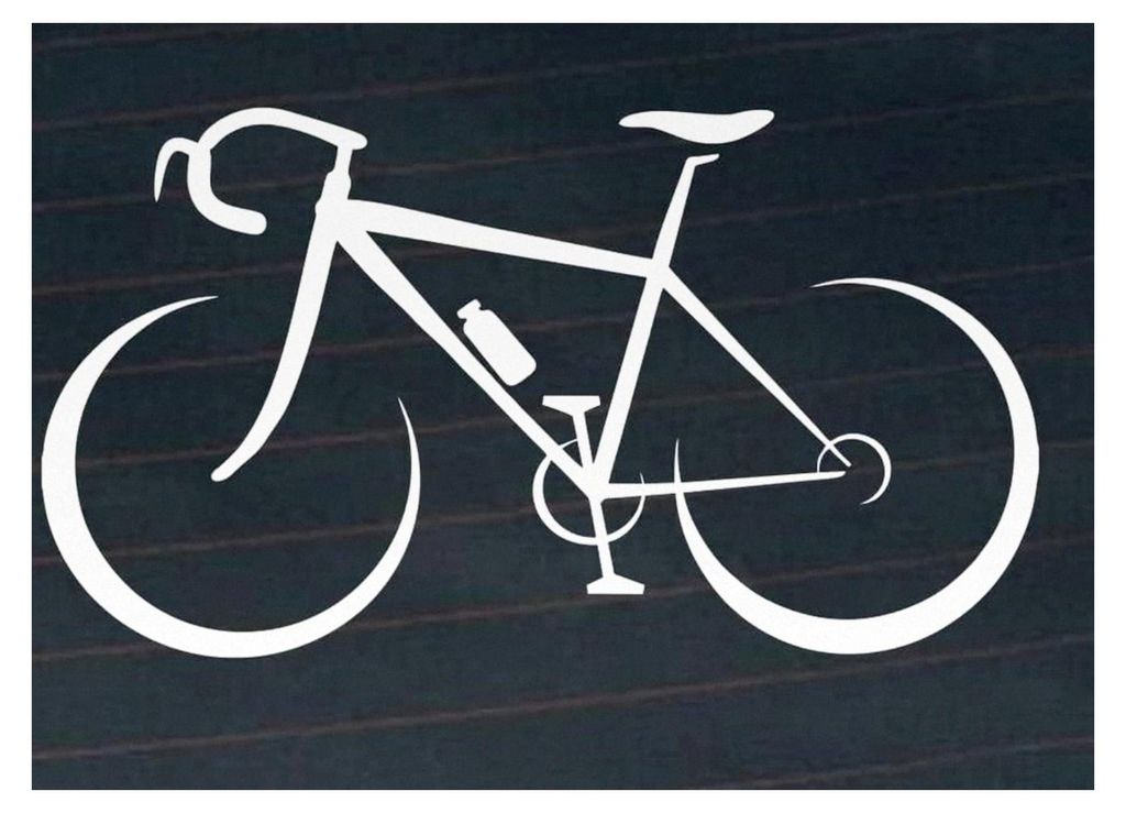 Rennrad Aufkleber 20cm für glatte Flächen, UV- und waschanlagenfest