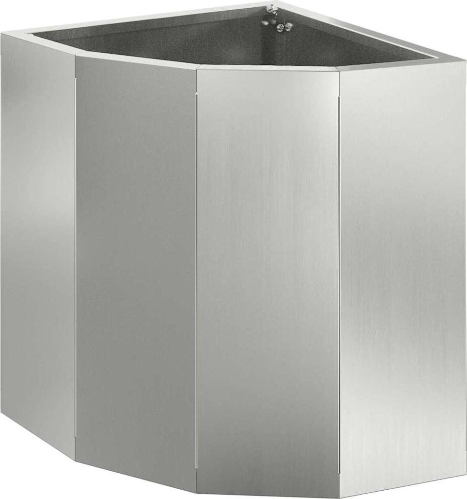 vidaXL Eckpflanzer Silber 30 x 30 x 35 cm Verzinkter Stahl