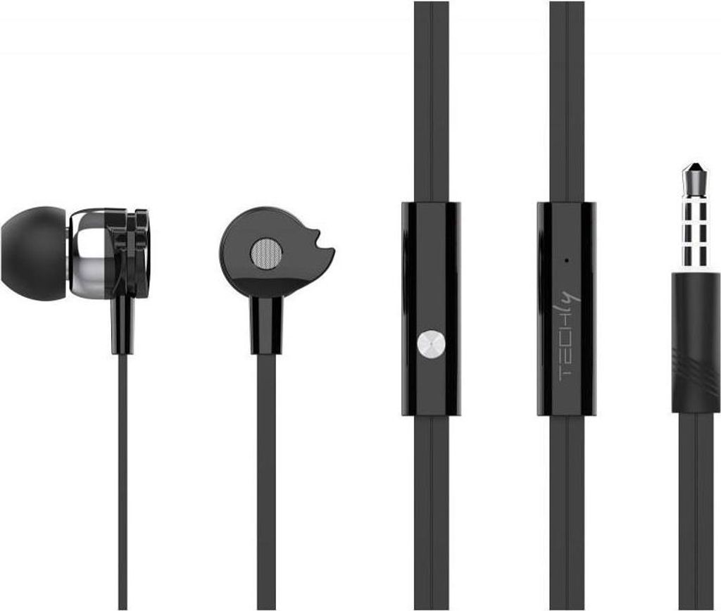 Techly SB-HP A1BKTY, Kabelgebunden, Anrufe/Musik, 20 - 20000 Hz, 39 g, Kopfhörer, Schwarz