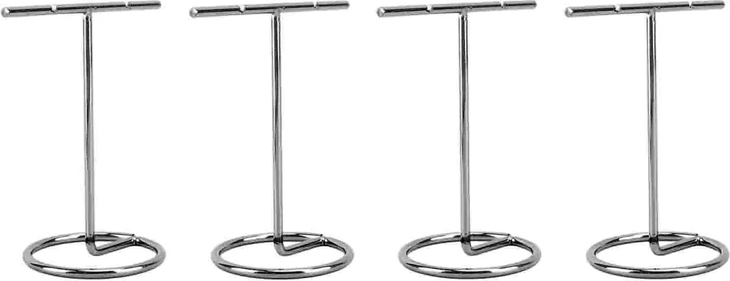 Set 4 Supporti Gioielli Neri a T - Espositore per Orecchini e Collane