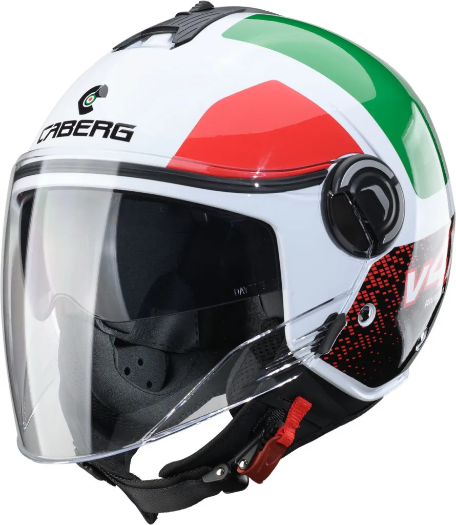 Casque Caberg Riviera V4 X Alpha avec double écran solaire Blanc S
