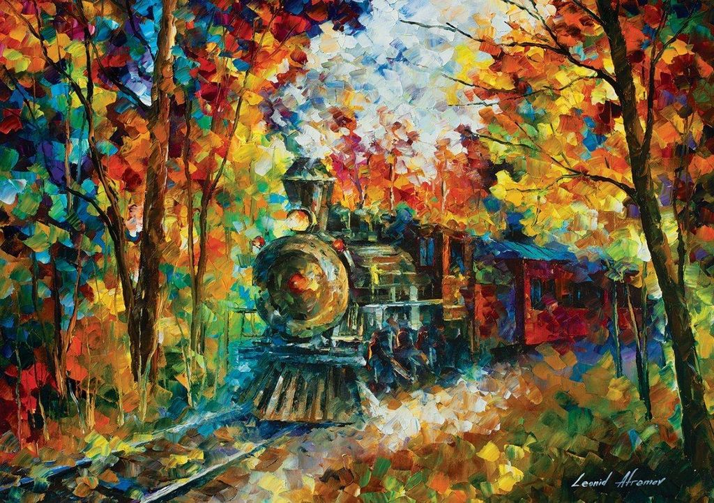 ART PUZZLE Herbst Zug Puzzle 500 Teile