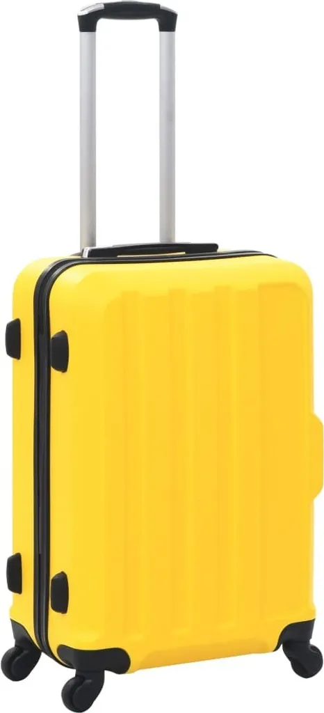 vidaXL Set Valigie Rigide 3 Pezzi - Bagagli Gialli in ABS con Serratura
