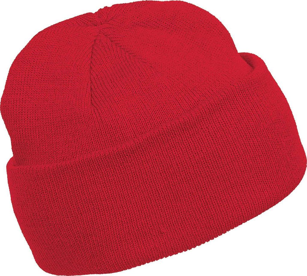 K-Up Herren Mütze Beanie Wintermütze Mütze Fleecemütze Strickmütze, Größe:U, Farbe:Crimson Red