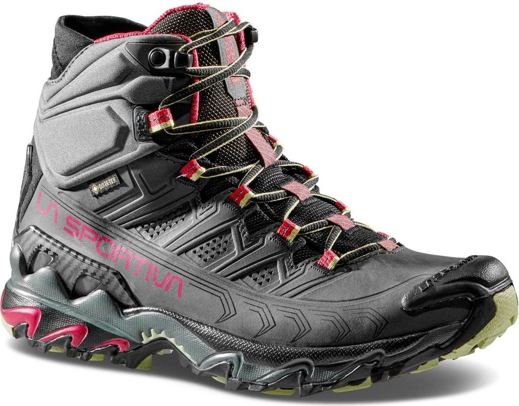 La Sportiva Damen Ultra Raptor II Mid Leather Wide GTX Wanderstiefel Charcoal/Cerise 38,5
