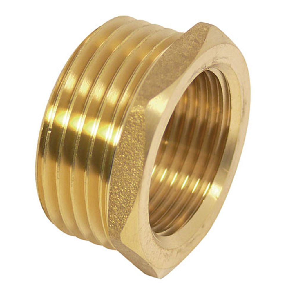 Reduziergewindestück mit Außen-/Innengewinde, 1", 3/4", Messing