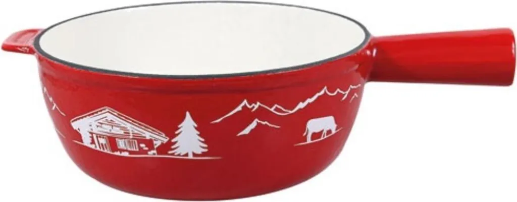 Poêlon à Fondue Fonte émaillée 24cm : Fini le Fromage qui Brûle