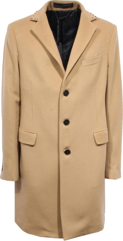 F9096 cappotto uomo MESSAGERIE Wolle/Mohair Kamel Jacke Mantel Mann