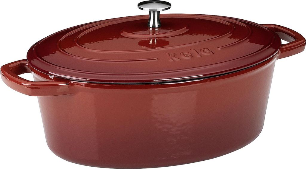 KELA Pekáč litinový s poklicí CALIDO 29x23x11cm červená Produktbild 