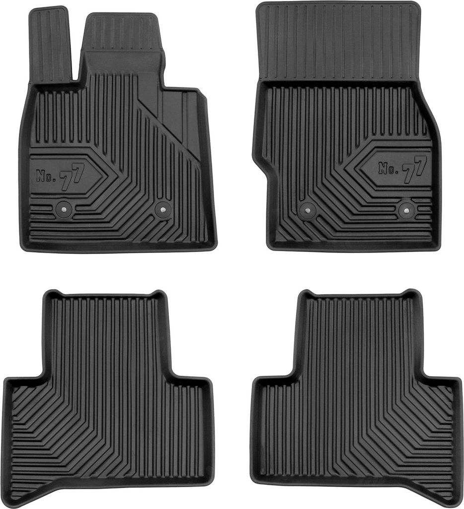 Fußmatten Gummimatten für Alfa Romeo Stelvio 2016-2025 TPE Schwarz 4 Teile