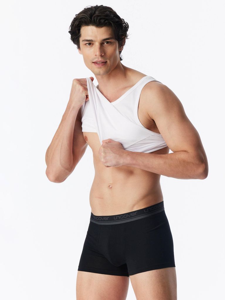 UNCOVER BY SCHIESSER - Herren 3-Pack Boxershorts - schwarz Produktbild 
