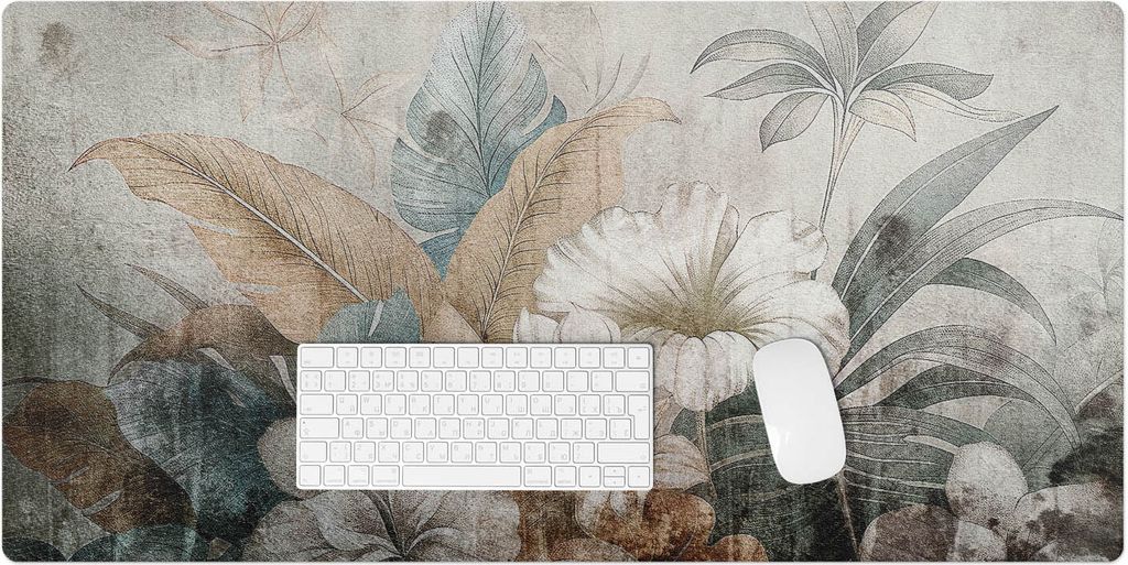 Florales Vintage-Muster – Schreibtischunterlage – Rutschfeste Tischunterlage – Schreibtischmatte für Büro & Zuhause – Schreibunterlage ...
