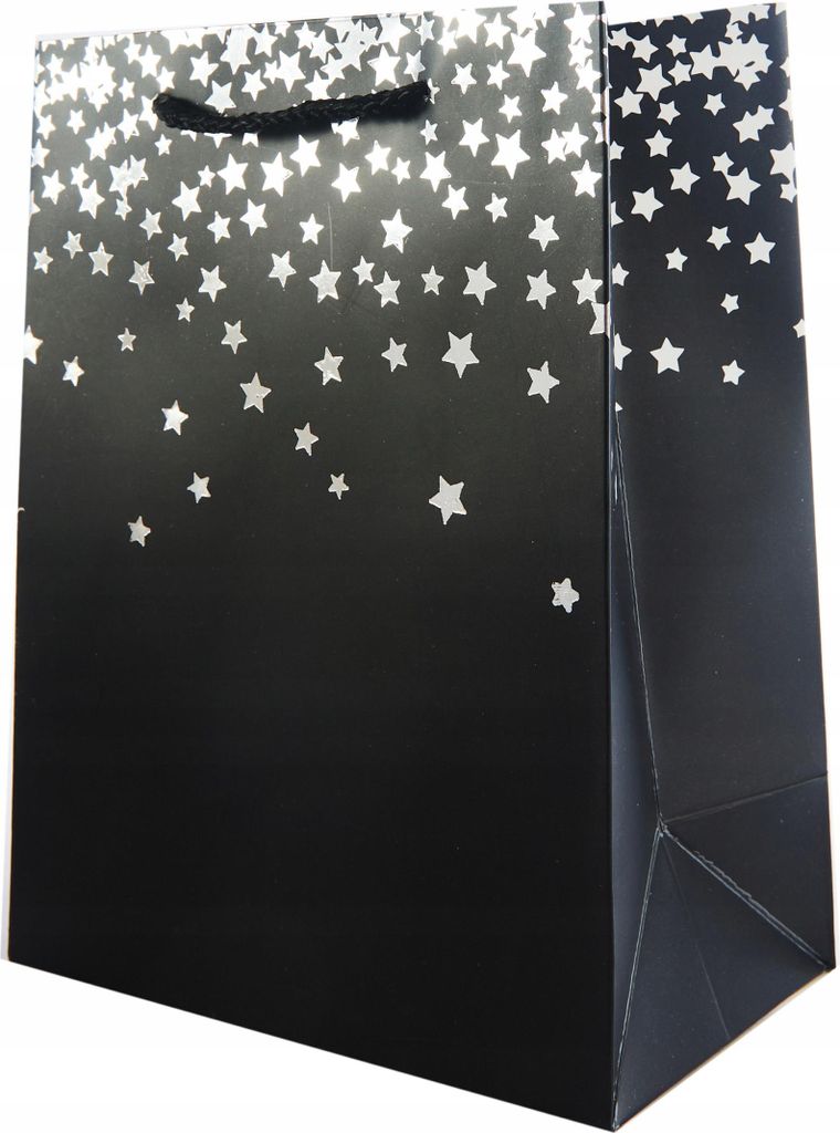 Geschenktüte Papier Sterne 18x23cm - Stilvolle Verpackung Weihnachten Geburtstag