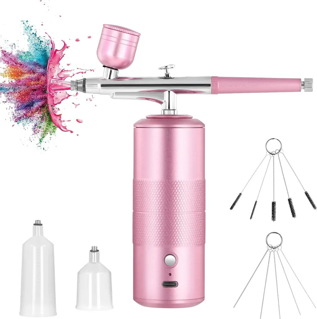 Compresseur aérographe nomade sans batterie pour nail art et modélisme 1Set