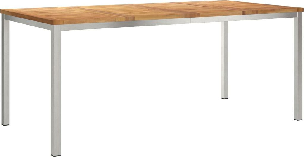 Möbel Esstisch für draußen 180x90x75 cm Massivholz Teak - Gartentische 42006190