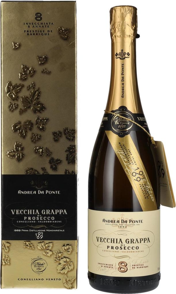 Andrea Da Ponte Vecchia Grappa di Prosecco 8 Annate 42% Image du produit 