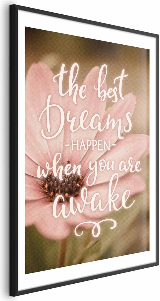 Poster Best Dreams 60x90 cm con Cornice Nera Elegante per Interni