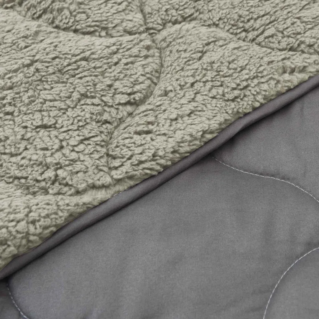 Piumone Matrimoniale vidaXL 200x220 Grigio Chiaro Lavabile 4 Stagioni - 5