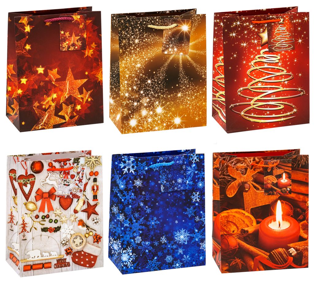 TSI 83018-SG 12 Geschenktaschen Weihnachten Serie 8 Motiv Produktbild 
