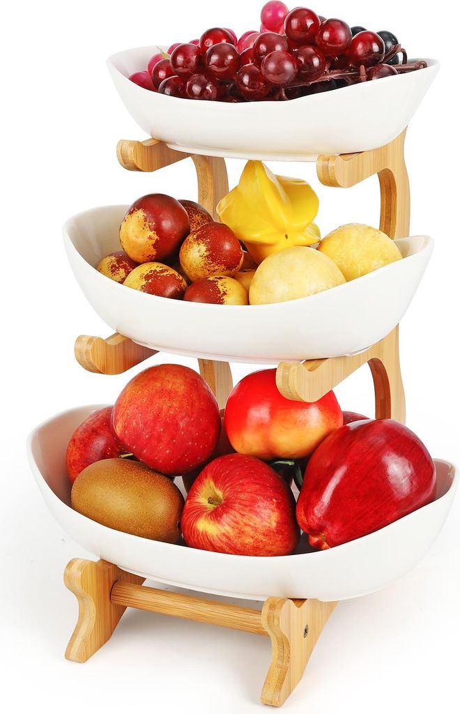 Obstschale Obstkorb Etagere 3 Etagen,Fruchtkuchen Produktbild 