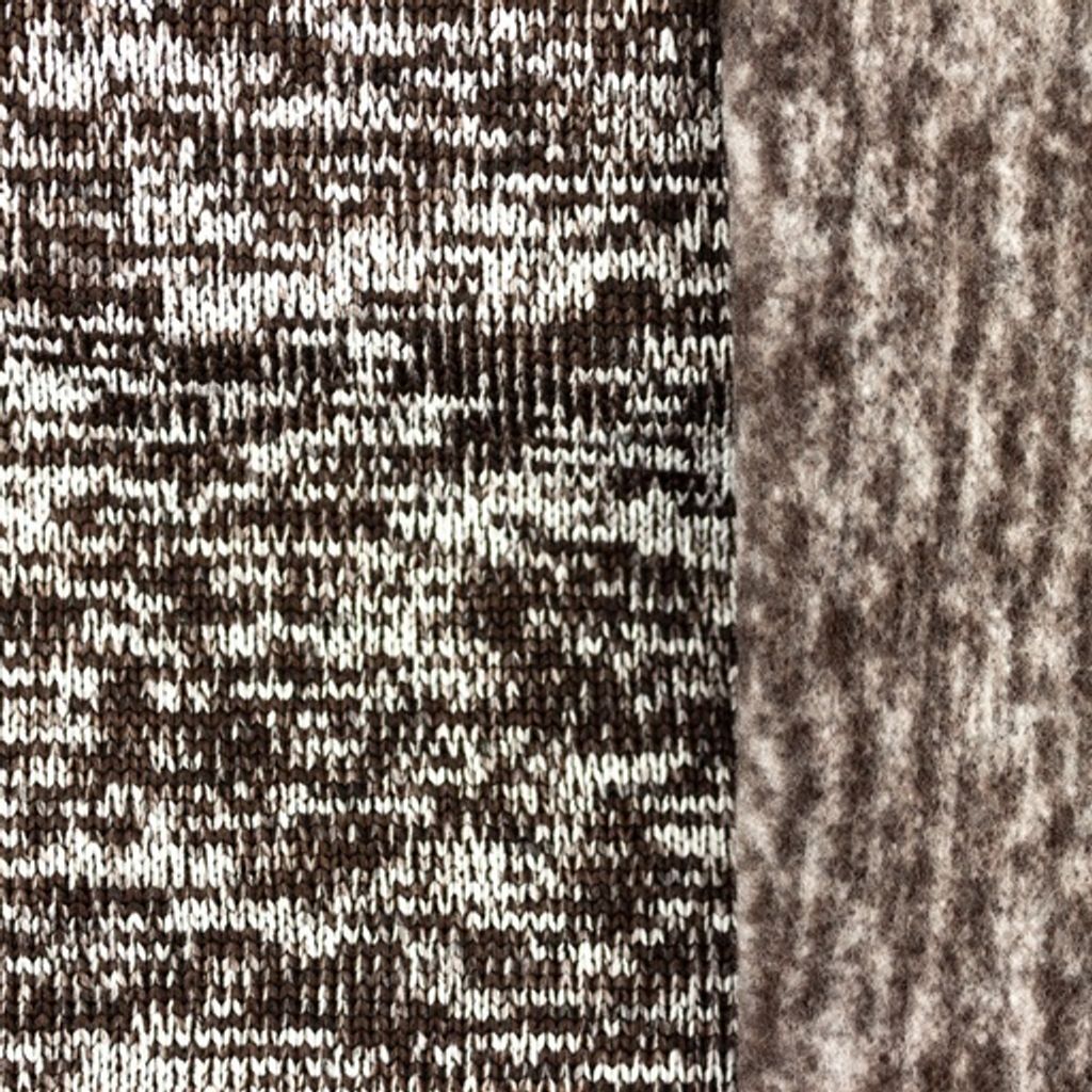 Strickfleece-KARINA Braun von Stofftreff Santi -ca. 160 cm breit-ca. 285 g/QM-50 cm Schritte-Meterware-88 Prozent Polyester-12 Prozent Viskose