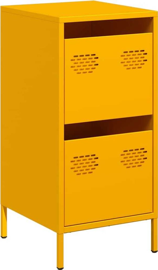 Sideboard Senfgelb 35x39x73,5 cm Kaltgewalzter Stahl