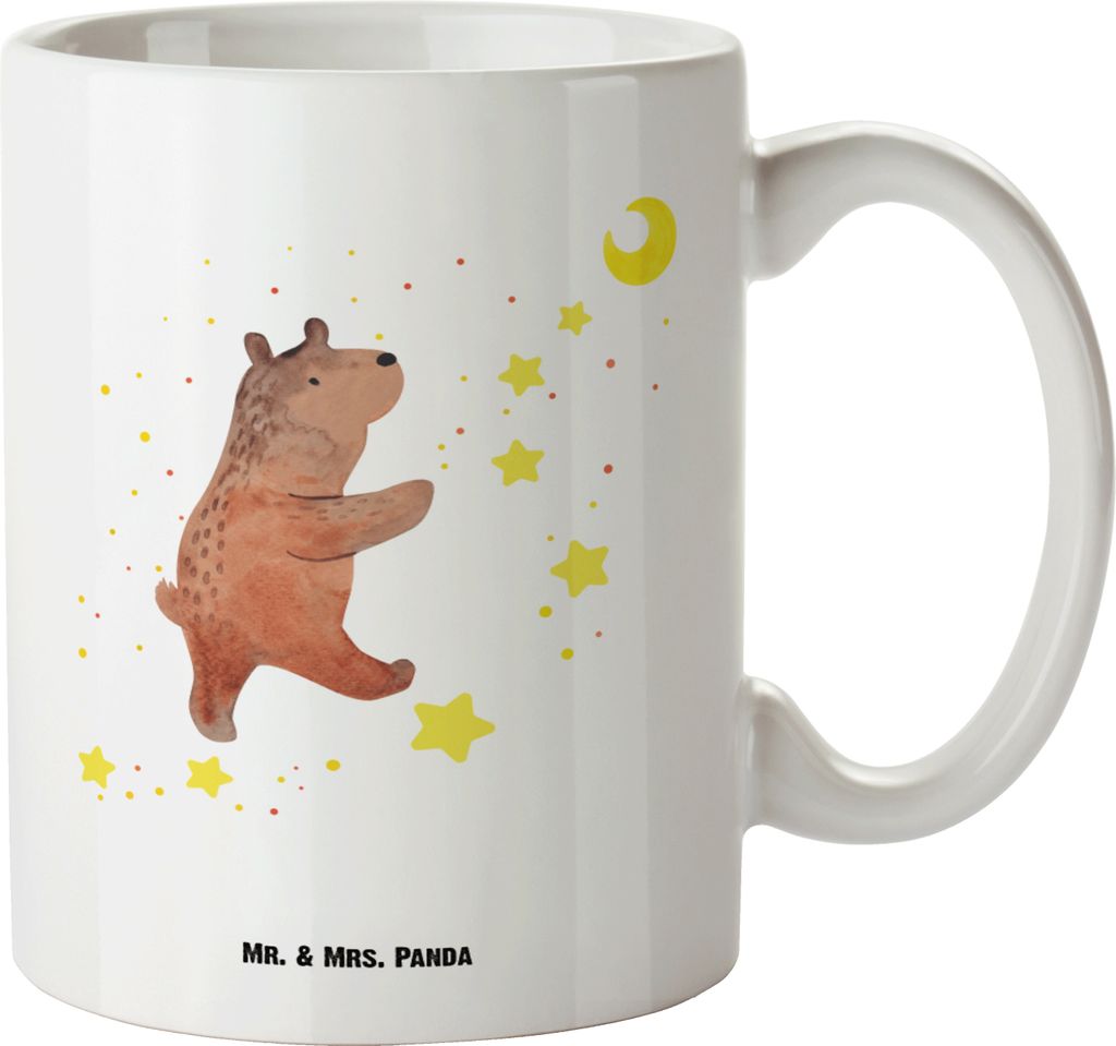 Mr. & Mrs. Panda Teebecher Bär Träume - Weiß - Geschenk, Pott, Traumdeutung, Große Teetasse, Henkelbecher, Träumen, jumbotasse, Teddy, weisse ...