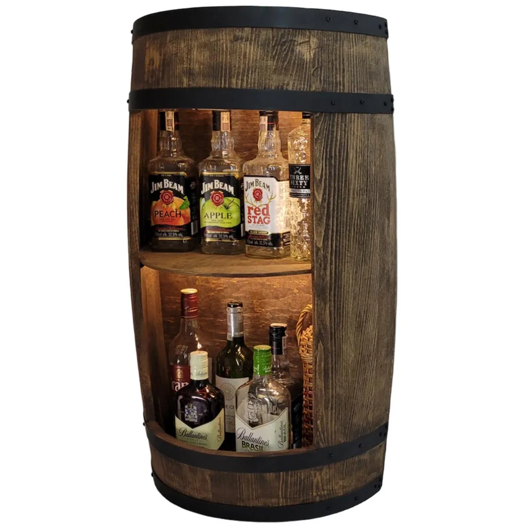 Gagner de l'espace avec ce bar mural LED bois wengé 80 cm compact - 11