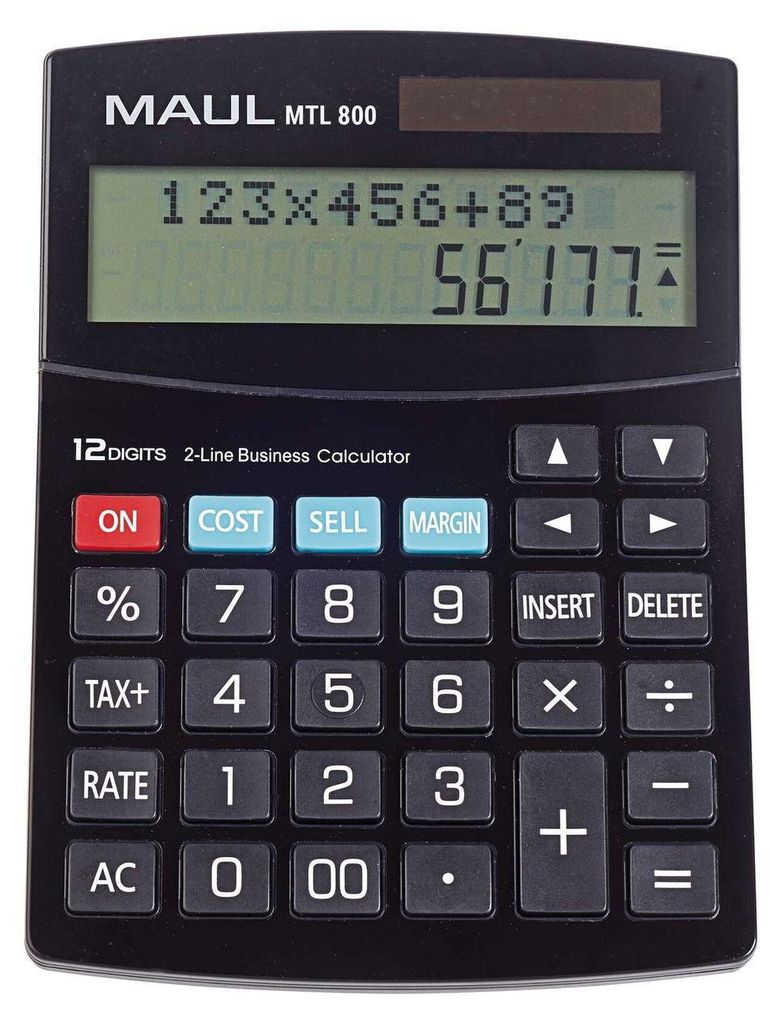MAUL Tischrechner MTL 800 LCD-Anzeige 2-zeilig, 12 Ziffern Produktbild 