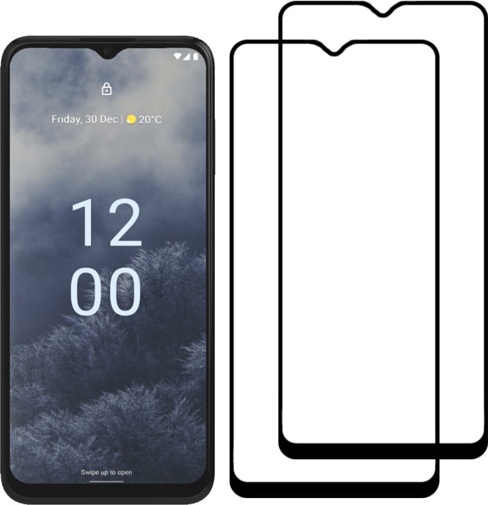 Smartphonica 2 Stück Displayschutzfolie passend für Nokia G60 - Full Cover Tempered Glass - Gehärtetes Glas passend für Nokia G60