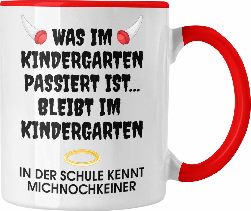 Trendation - Schulkind 2023 Lustig Einschulung Mädchen Junge Geschenk Schultüte Tasse Schulstart 1 Schultag Schuleinführung Schulanfang Geschenk...