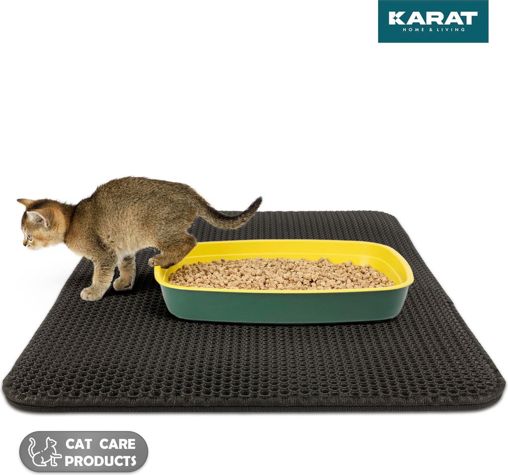 Katzenstreumatte – 76x61 Cm, Rutschfest, Fängt Streu Auf, Einfach Zu Reinigen, Für Alle Katzen