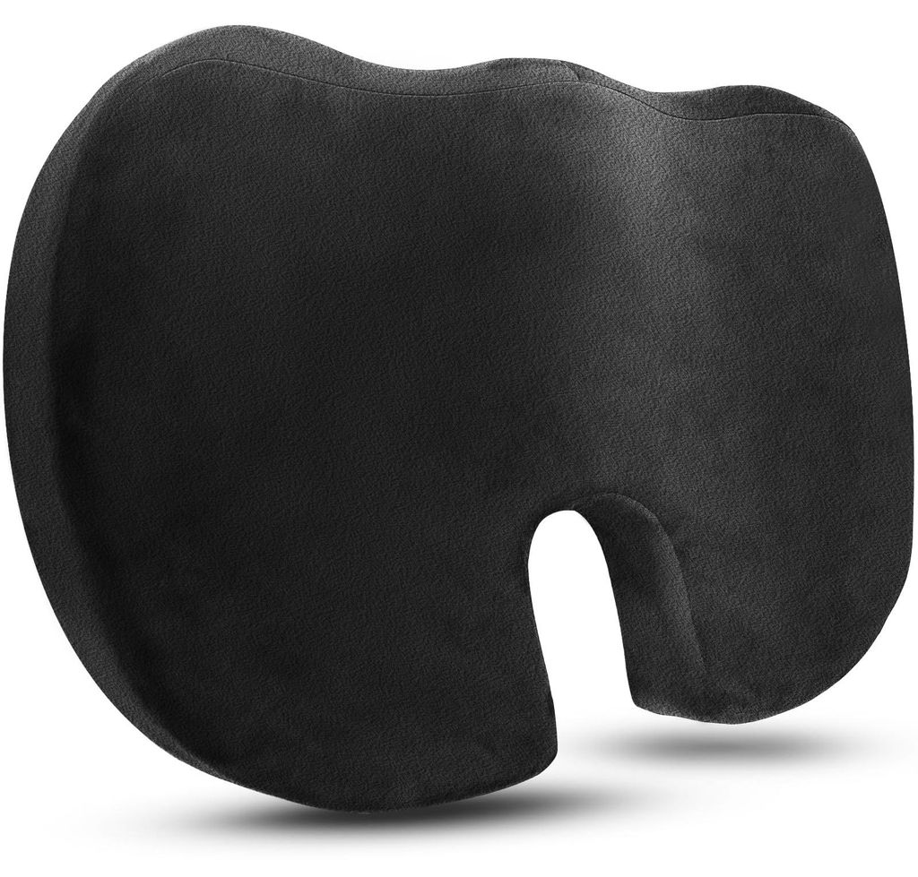 Orthopädisches Sitzkissen mit Hüftstütze, Autositzkissen: Sitzkissen aus Memory-Schaum für Bürostühle, Schreibtischstühle und Autositze.