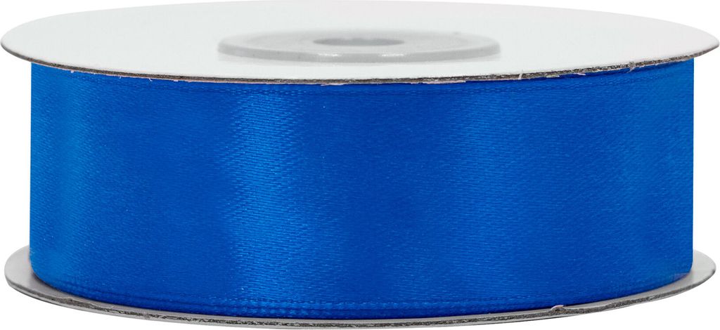 Satinband 25mm x 25m Rolle Blau Produktbild 