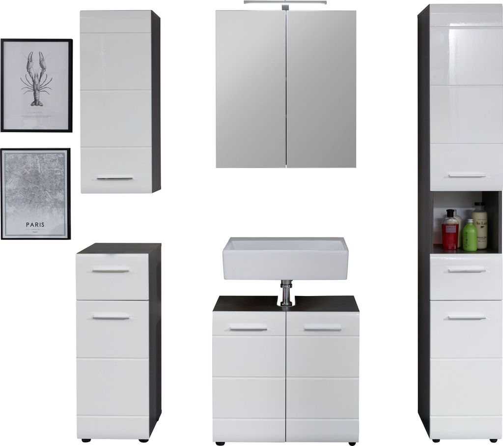 trendteam Bad 5-teilige Kombination Line/Skin Sardegna Produktbild 5