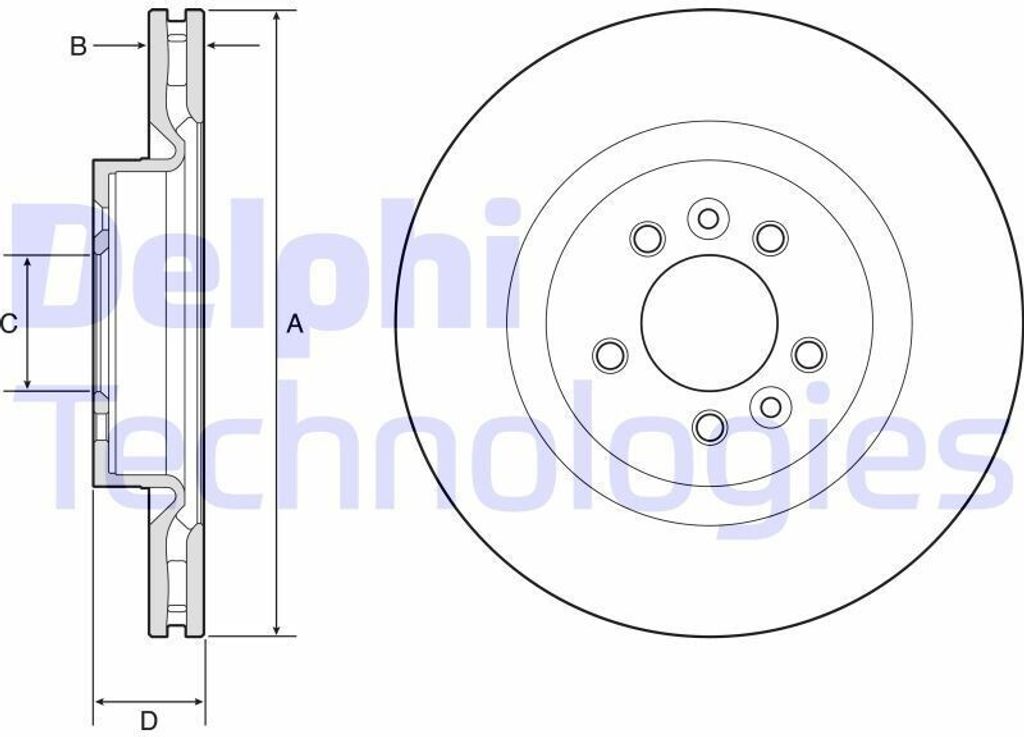 2x DELPHI Bremsscheibe BG9204C für LAND ROVER Range Rover Sport (L494) 62mm