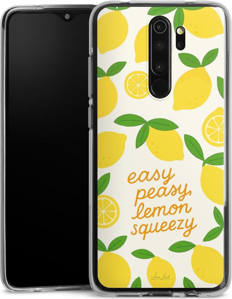 DeinDesign Handyhülle für Xiaomi Redmi Note 8 Pro Silikon Hülle Case Smartphone Schutzhülle Statement Zitrone Spruch