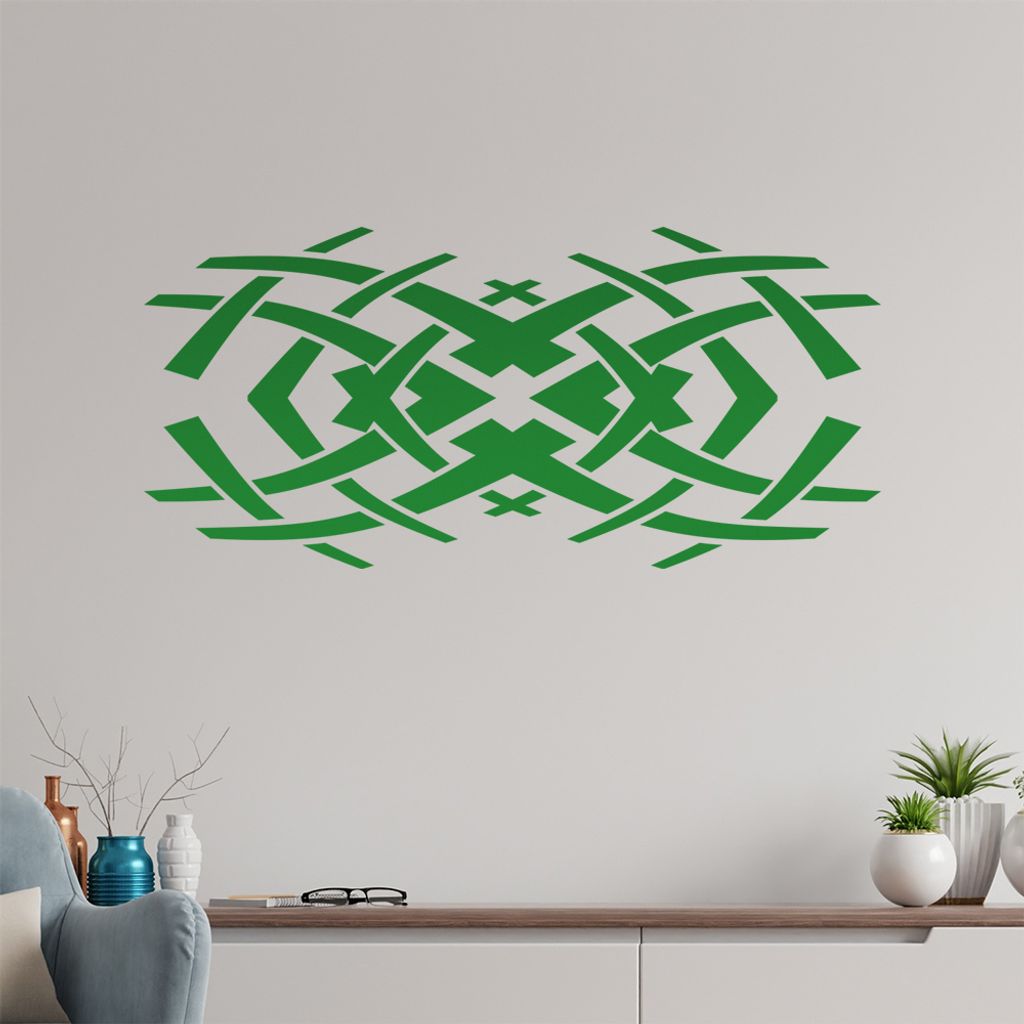 Tribal doppel X Wandtattoo in 6 Größen - Wandaufkleber Wall Sticker - Dekoration, Küche, Wohnzimmer, Schlafzimmer, Badezimmer
