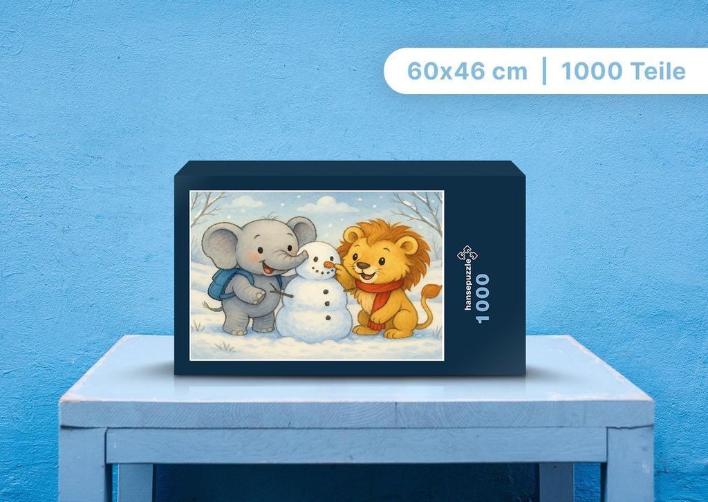 hansepuzzle 110304 - Raffi und Buschi Puzzle, 1000 Teile, Kinder, 60,0 x 46,0cm mit hochwertiger Aufbewahrung, Kartonbox & Beutel