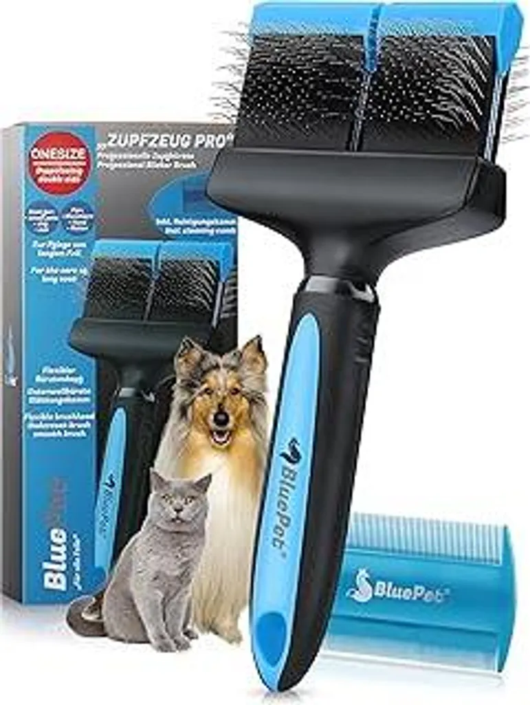 BluePet ZupfZeug Pro: Spazzola Professionale per Benessere Pelo Lungo