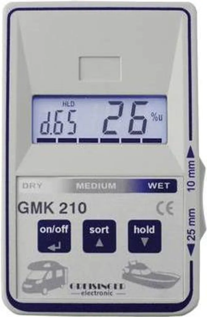 Humidimètre non destructif Greisinger GMK 210 pour bois et résine